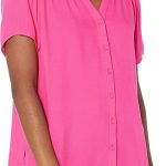 Essentials Women's Short-Sleeve Woven Blouse